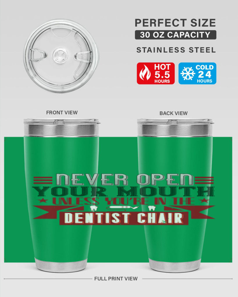 Never open your mouthunless Style 23#- dentist- tumbler