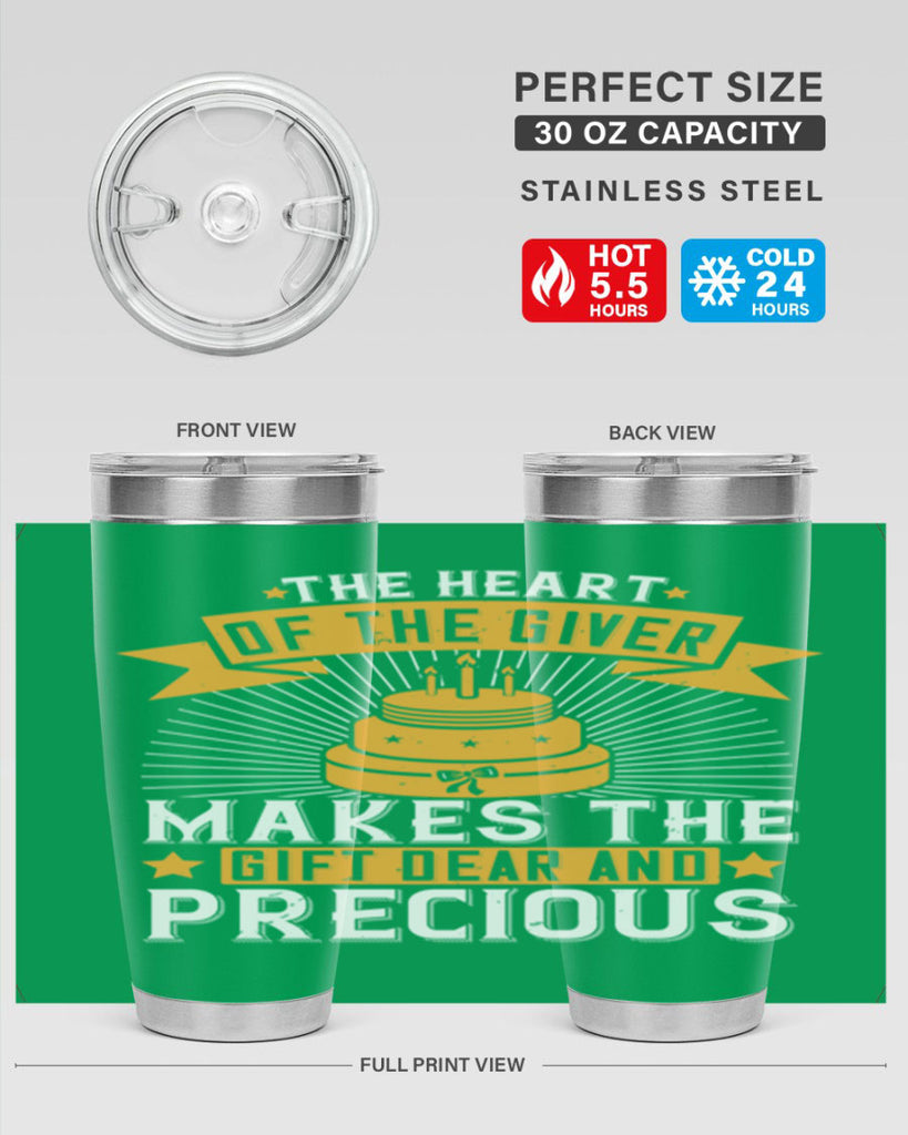 The heart of the giver makes the gift dear and precious Style 37#- birthday- tumbler