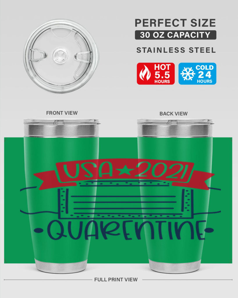 USA Quarentine Style 183#- Fourt Of July- Tumbler