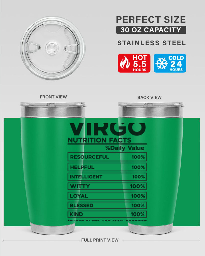 Virgo Nutrition Facts 530#- zodiac- Tumbler