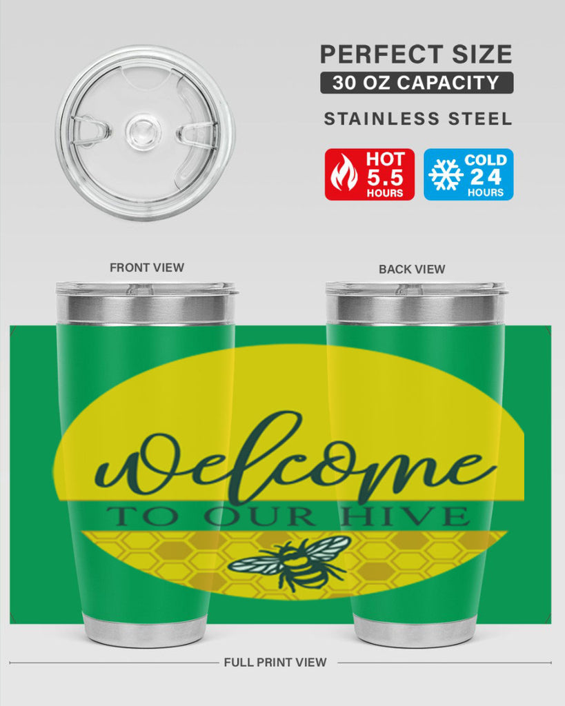 Welcome to our Hive complete yellow590#- spring- Tumbler