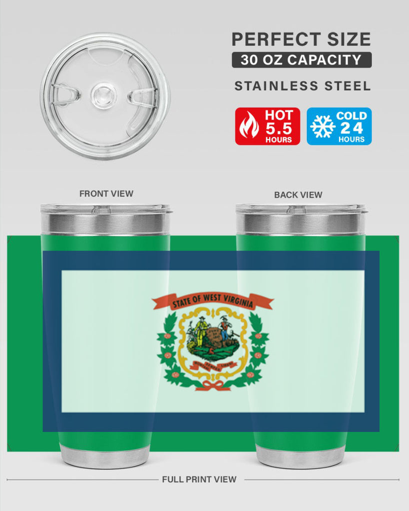 West Virginia 3#- stateflags- Tumbler