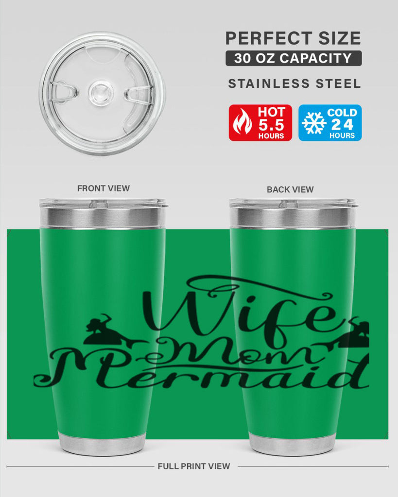 Wife Mom Mermaid 671#- mermaid- Tumbler