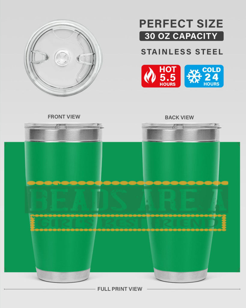 beads are a girls best friend 29#- mardi gras- Tumbler