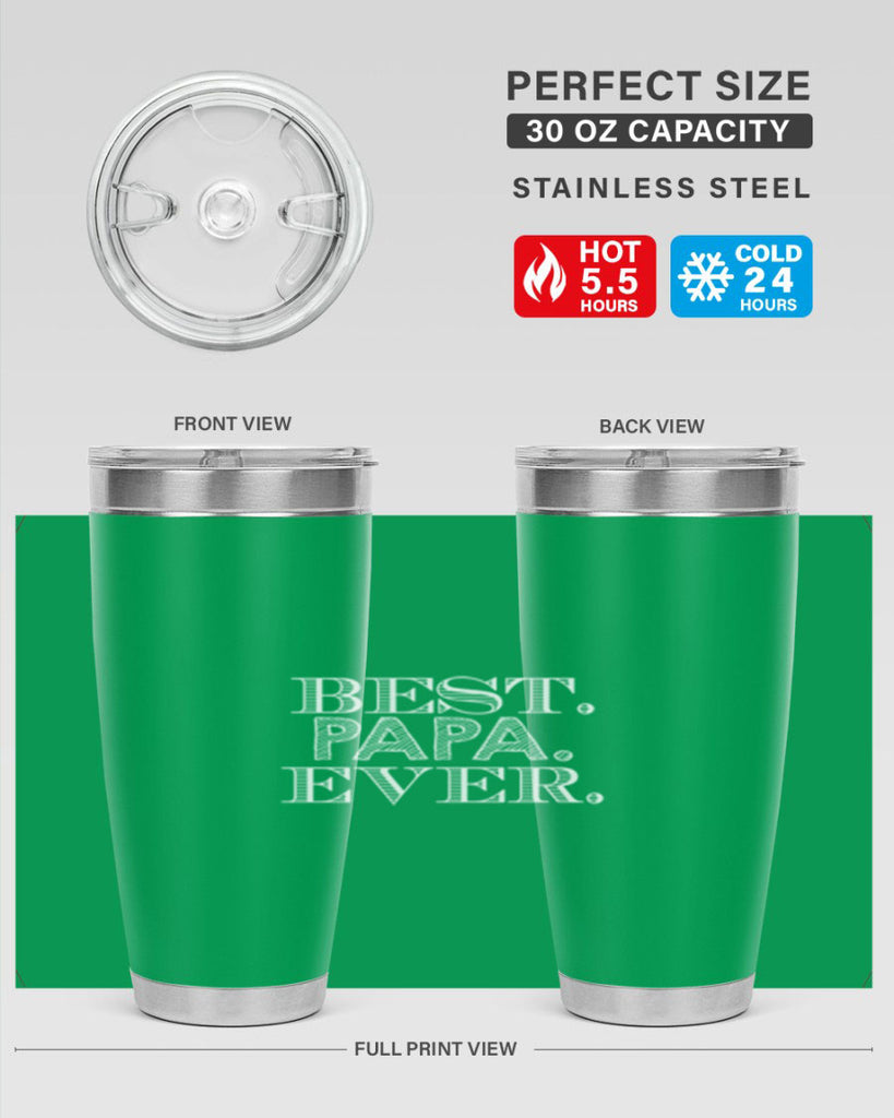 best papa ever 93#- grandpa - papa- Tumbler