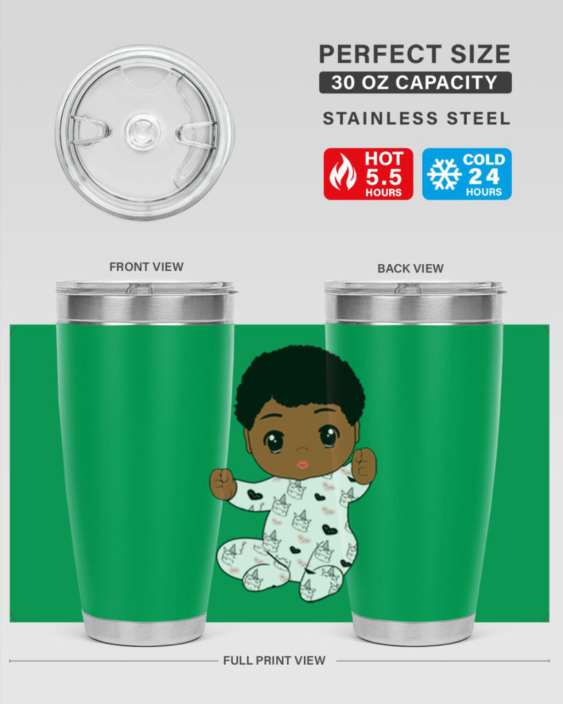 black baby boy 8#- black men - boys- tumbler