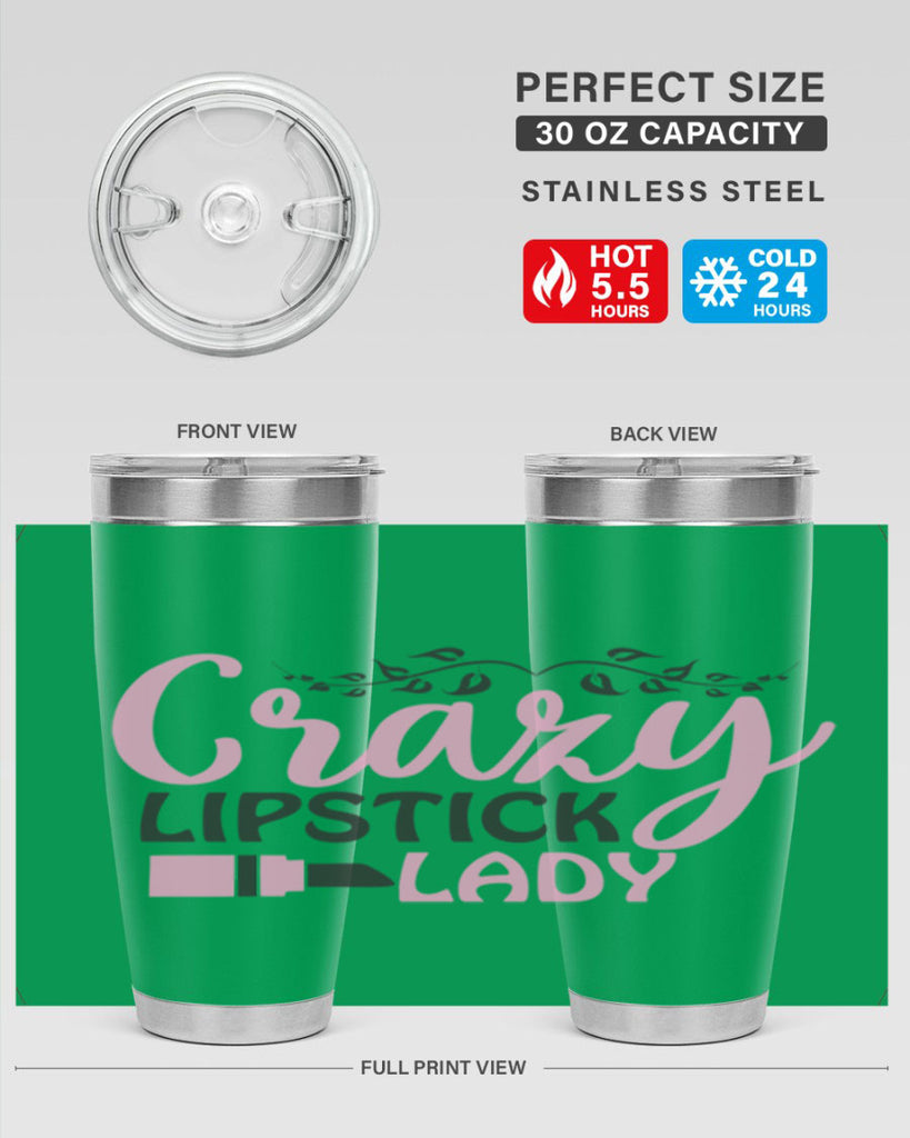 crazy lipstick lady Style 159#- make up- Tumbler