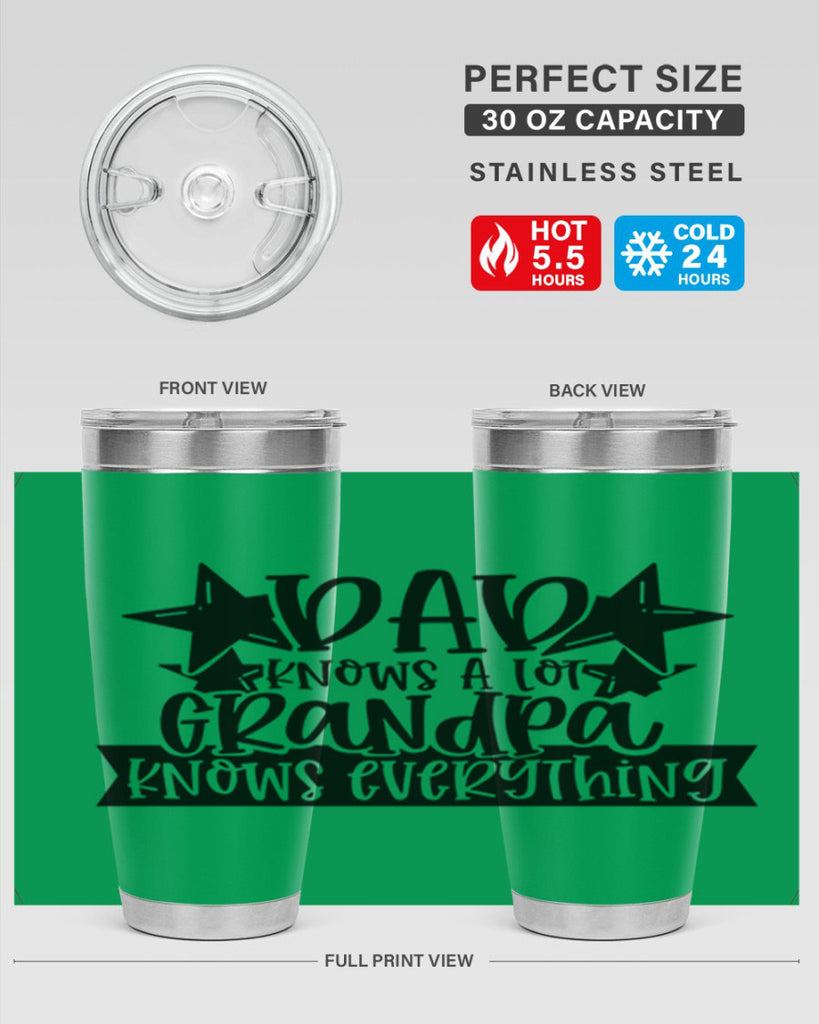 dad knows a lot grandpa knows everything 65#- fathers day- Tumbler