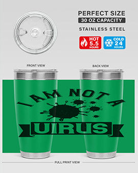 i am not a virus Style 35#- corona virus- Tumbler