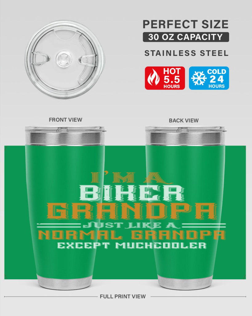 im a biker grandpa just like a normal grandpa except muchcooler 38#- grandpa - papa- Tumbler