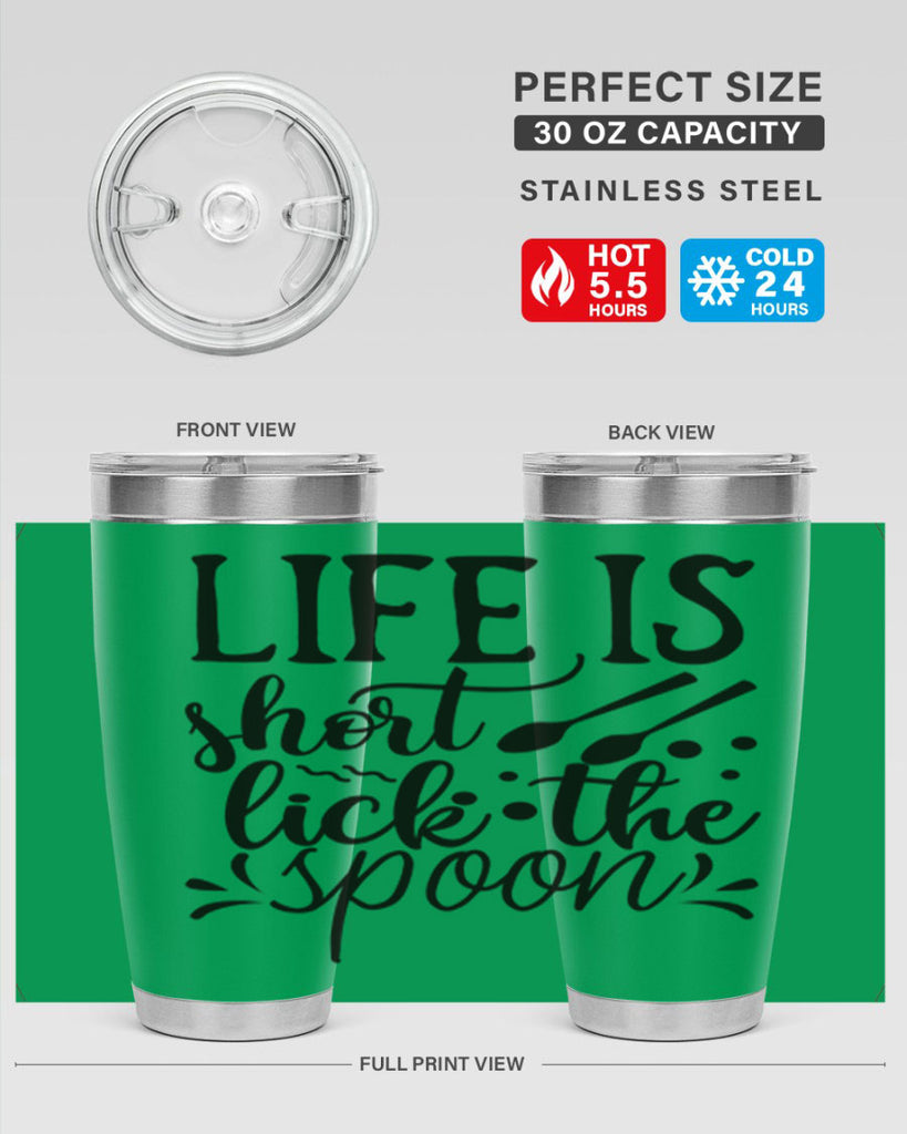 life is short lick the spoon 23#- kitchen- Tumbler
