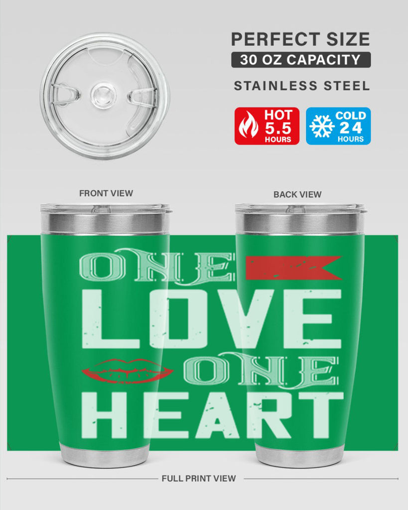 one love one heart 32#- valentines day- Tumbler