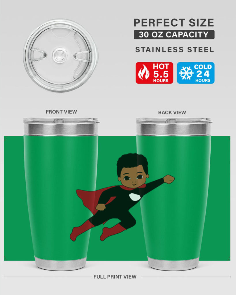 super kid 5#- black men - boys- tumbler