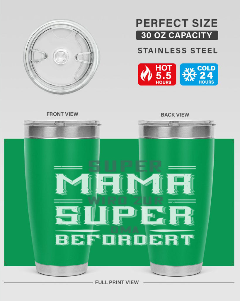 super mama wird zur 9#- grandpa - papa- Tumbler