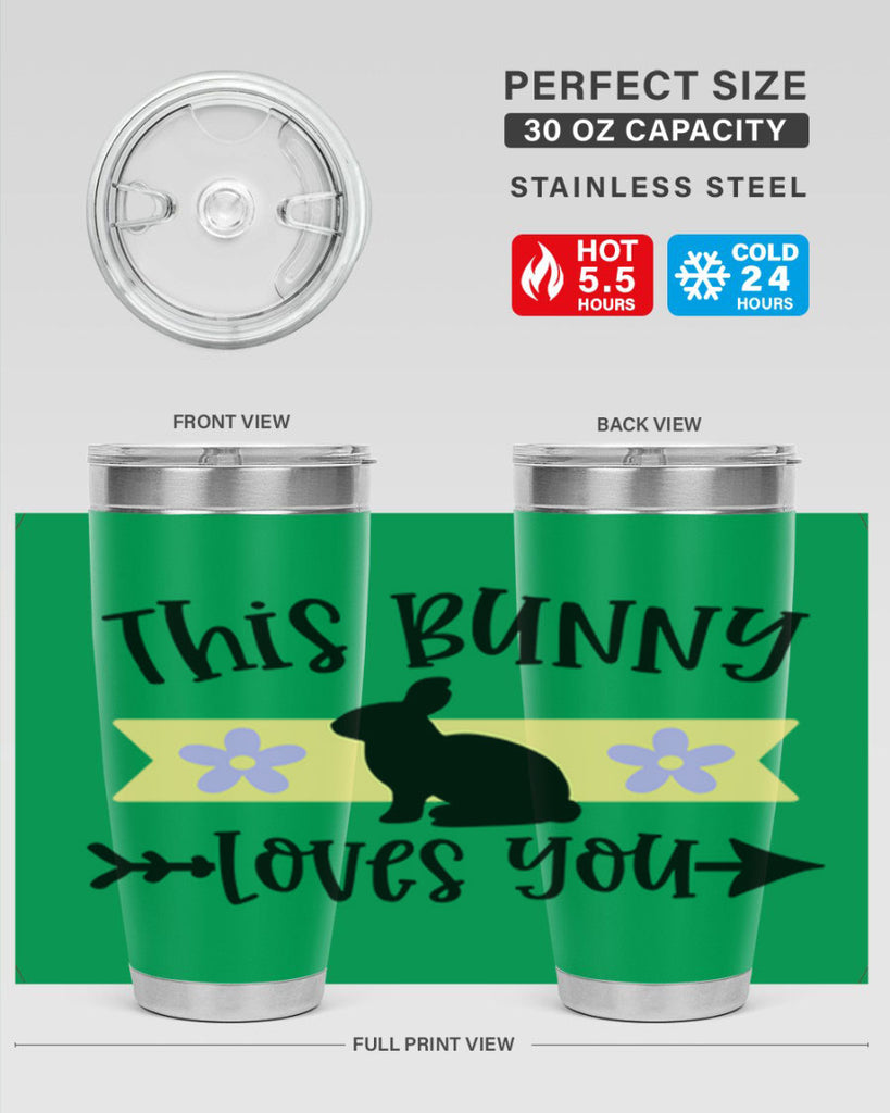 this bunny loves you 10#- easter- Tumbler