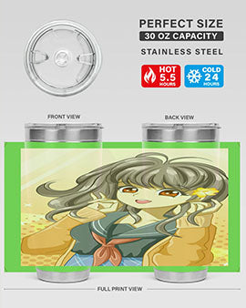 A beautiful and happy girl back to school 90#- anime- Tumbler