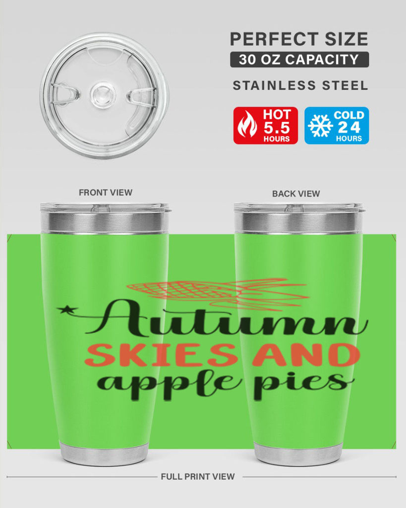 Autumn skies and apple pies 29#- fall- Tumbler
