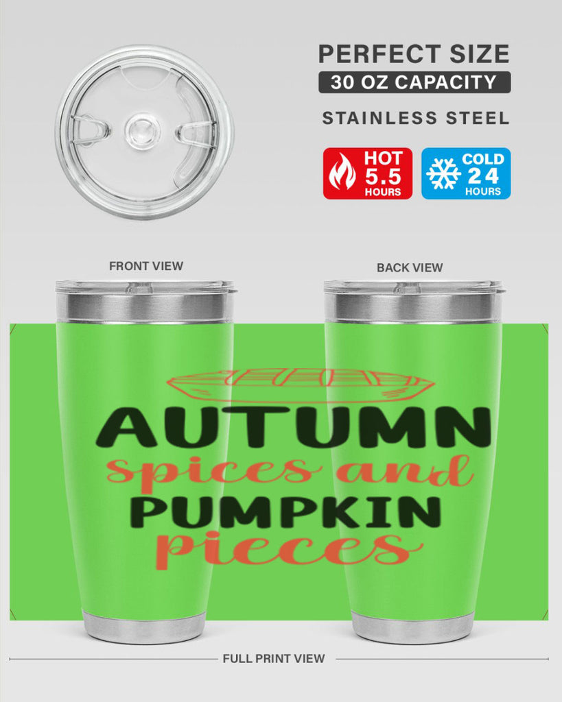 Autumn spices and pumpkin pieces 32#- fall- Tumbler