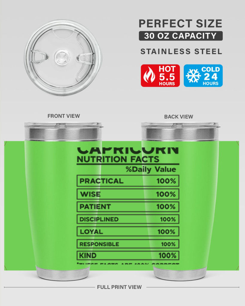 Capricorn Nutrition Facts 185#- zodiac- Tumbler
