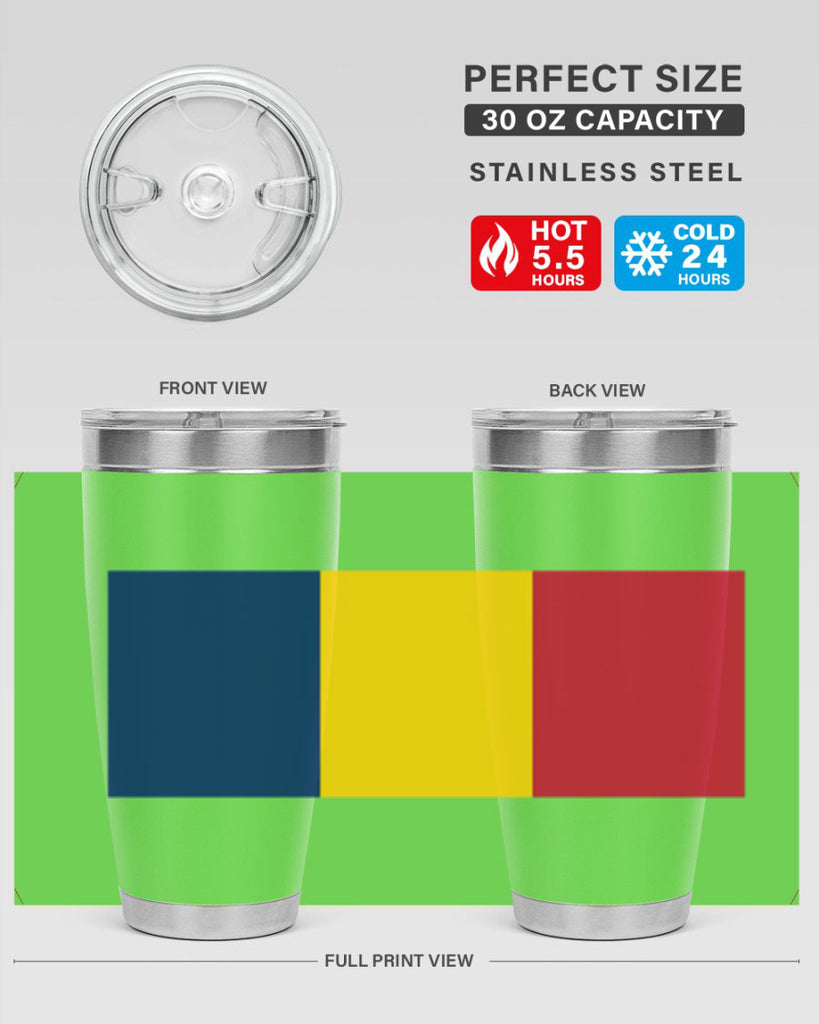 Chad 164#- world flags- Tumbler