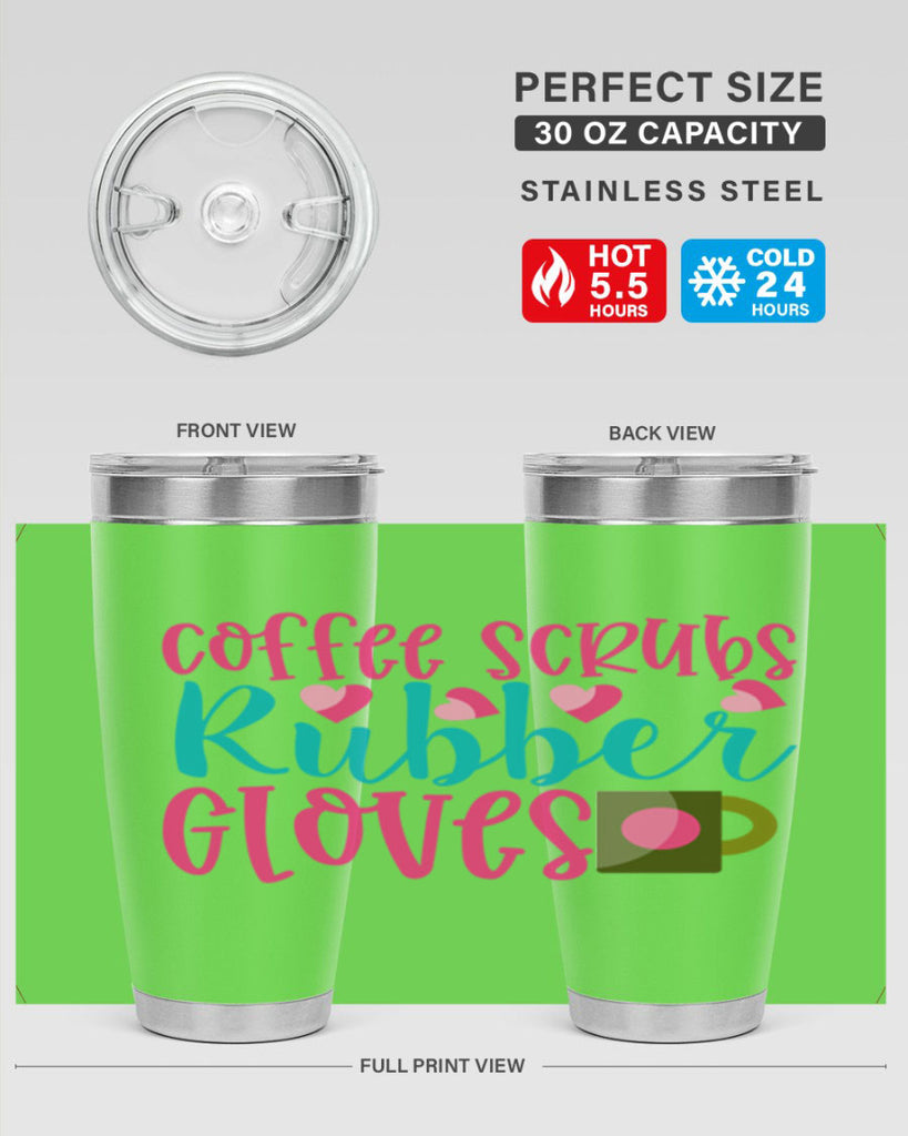 Coffee Scrubs Rubber Gloves Style Style 208#- nurse- tumbler