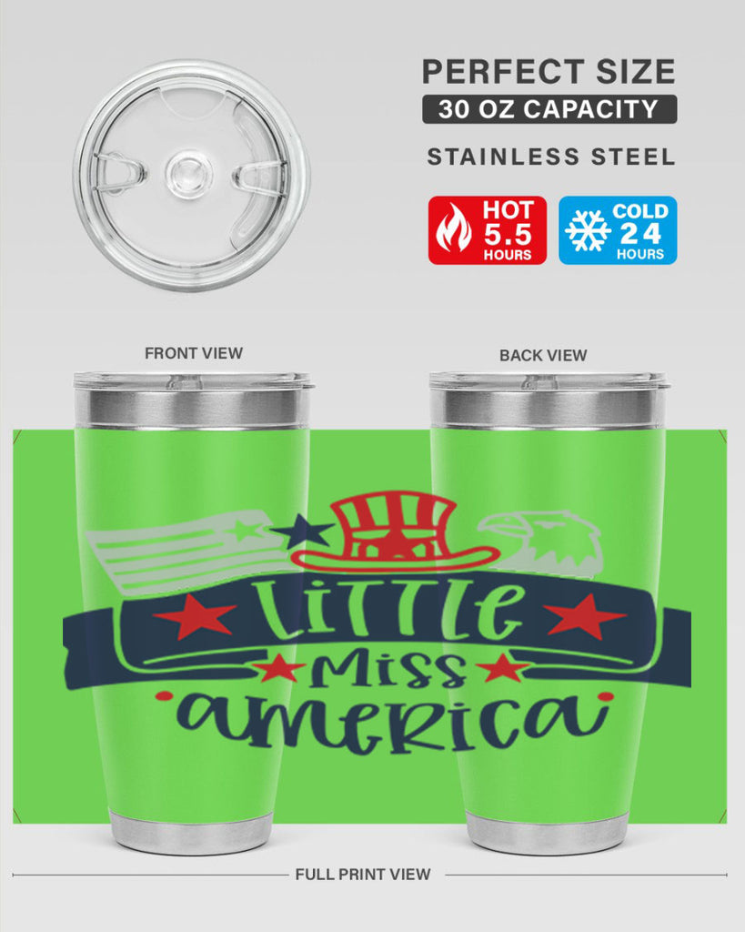 Little Miss America Style 162#- Fourt Of July- Tumbler