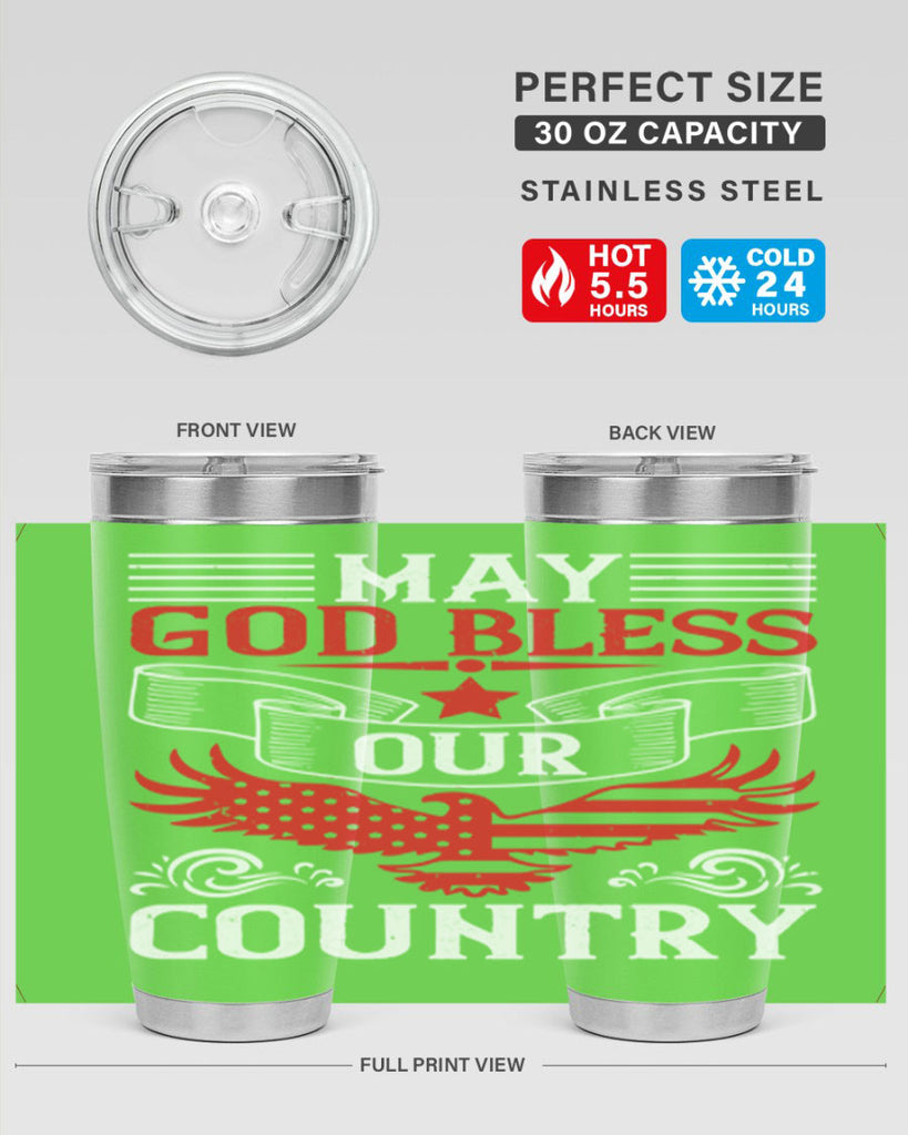 May God bless our country Style 133#- Fourt Of July- Tumbler