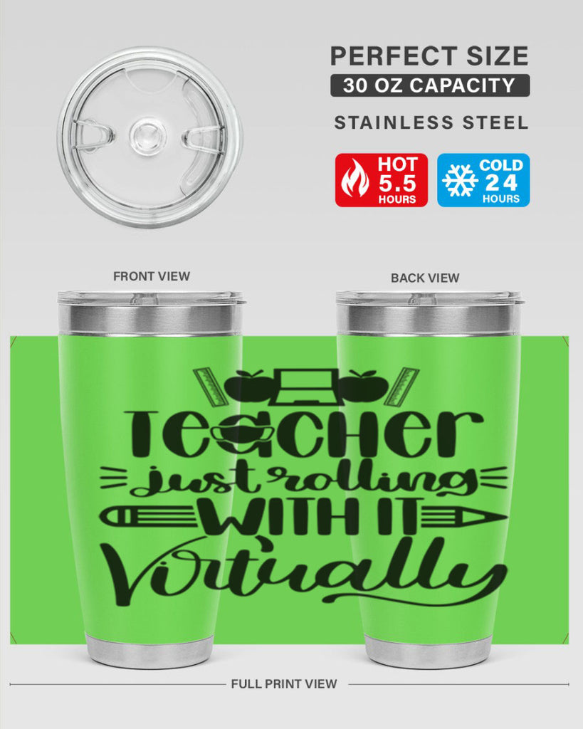 Teacher Just Rolling Style 53#- teacher- tumbler