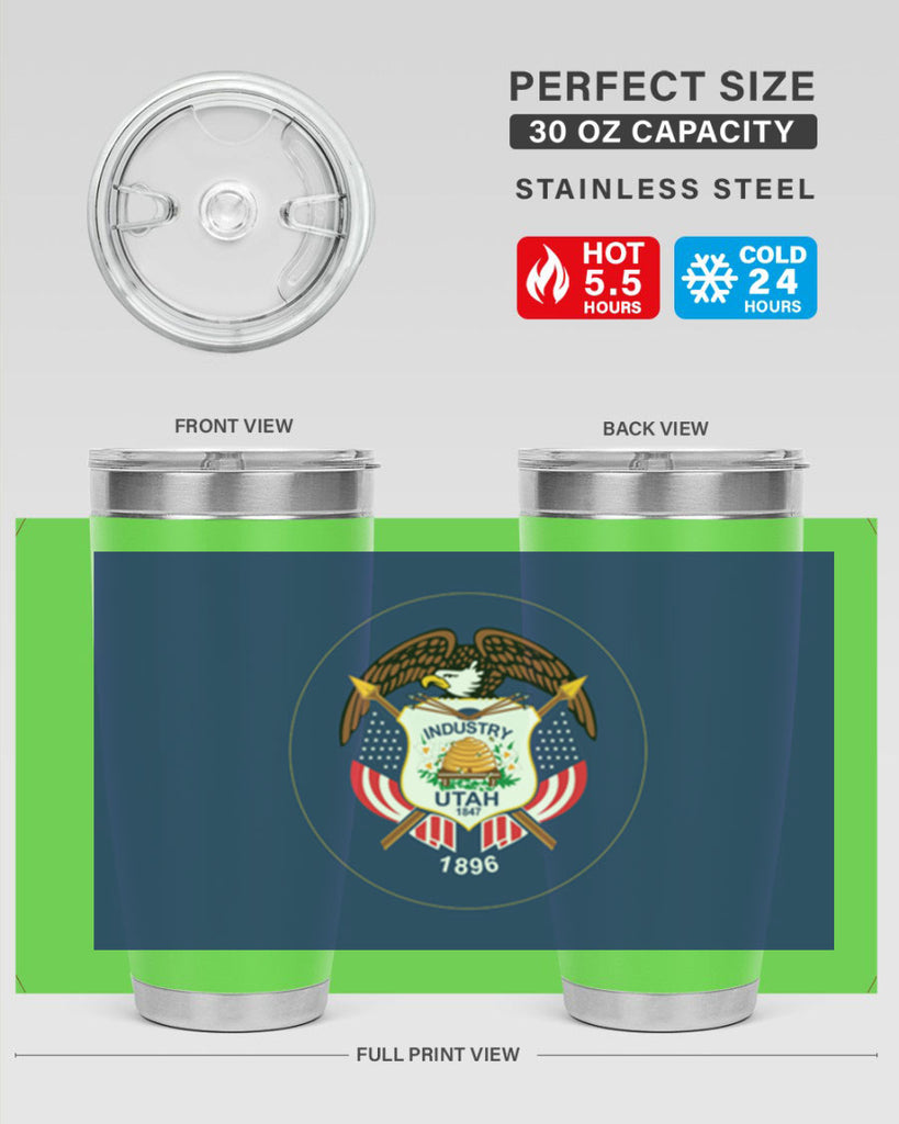 Utah 8#- Us Flags- Tumbler
