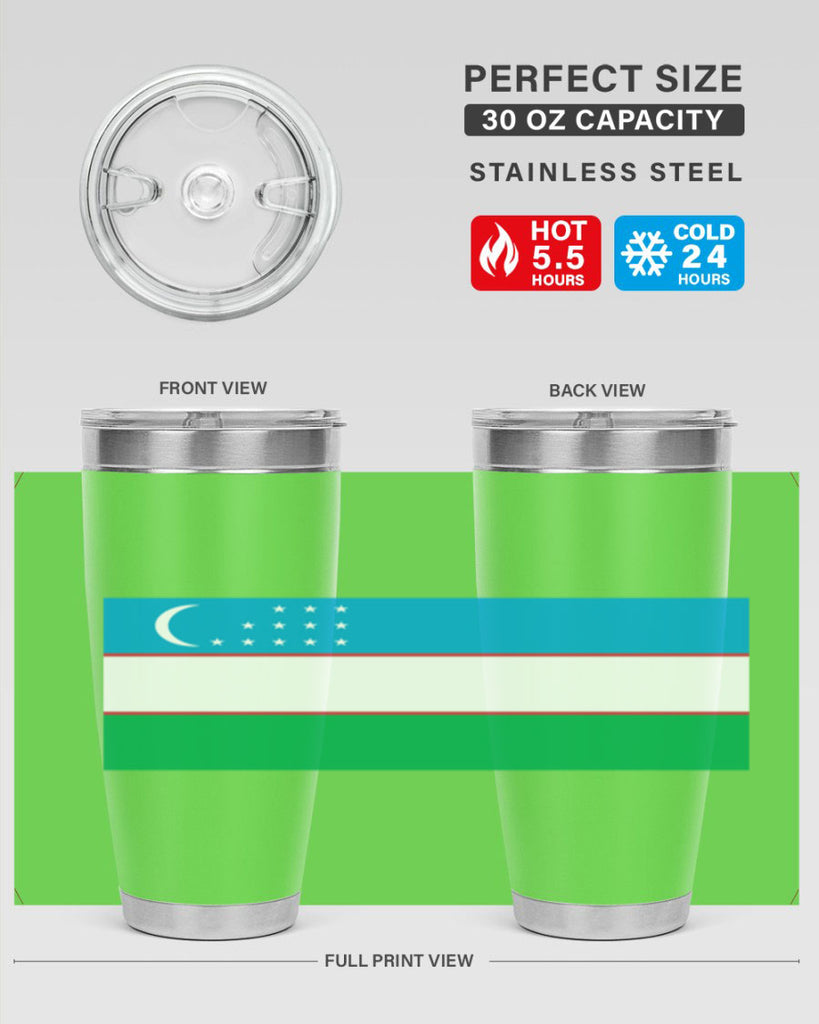 Uzbekistan 8#- world flags- Tumbler
