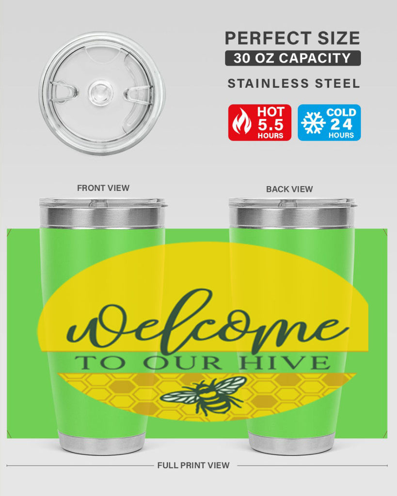Welcome to our Hive complete yellow590#- spring- Tumbler