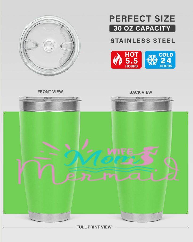 Wife Mom Mermaid 672#- mermaid- Tumbler