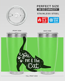 You Me The Cat Style 111#- cat- Tumbler