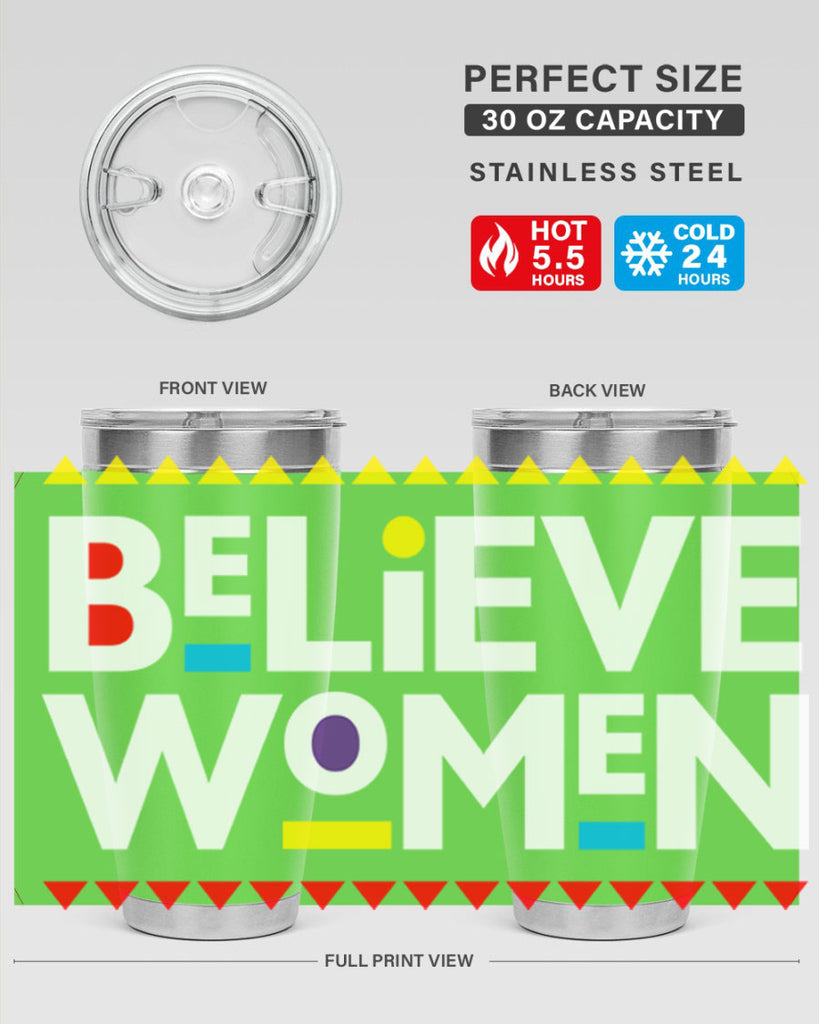 believewomen 254#- black words phrases- Cotton Tank