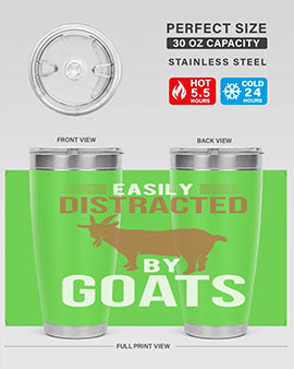 easily distracted by goats Style 5#- goat- Tumbler
