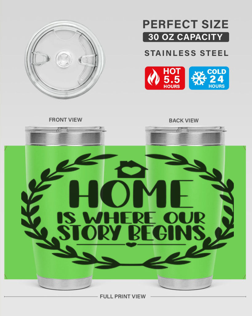 home is where our story begins 13#- home- Tumbler