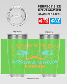 i survived corona virus Style 34#- corona virus- Tumbler