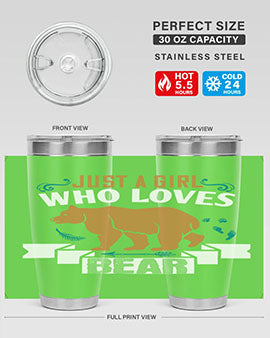 just a girl who loves bear 19#- Bears- Tumbler