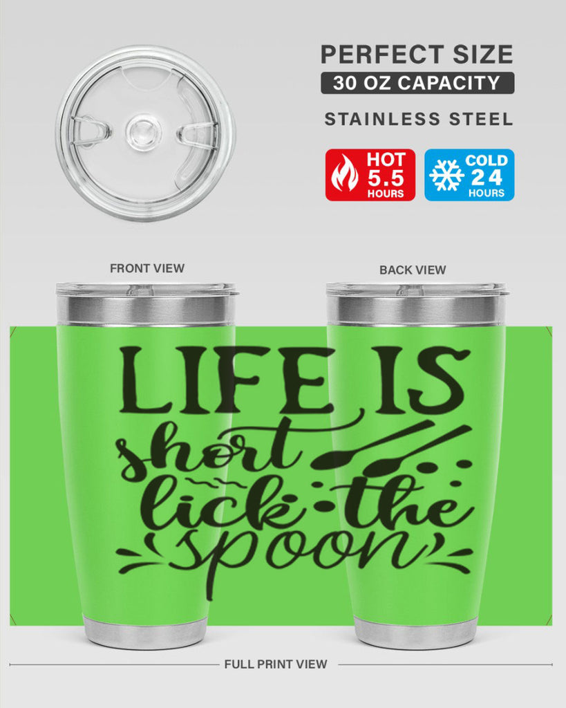 life is short lick the spoon 23#- kitchen- Tumbler