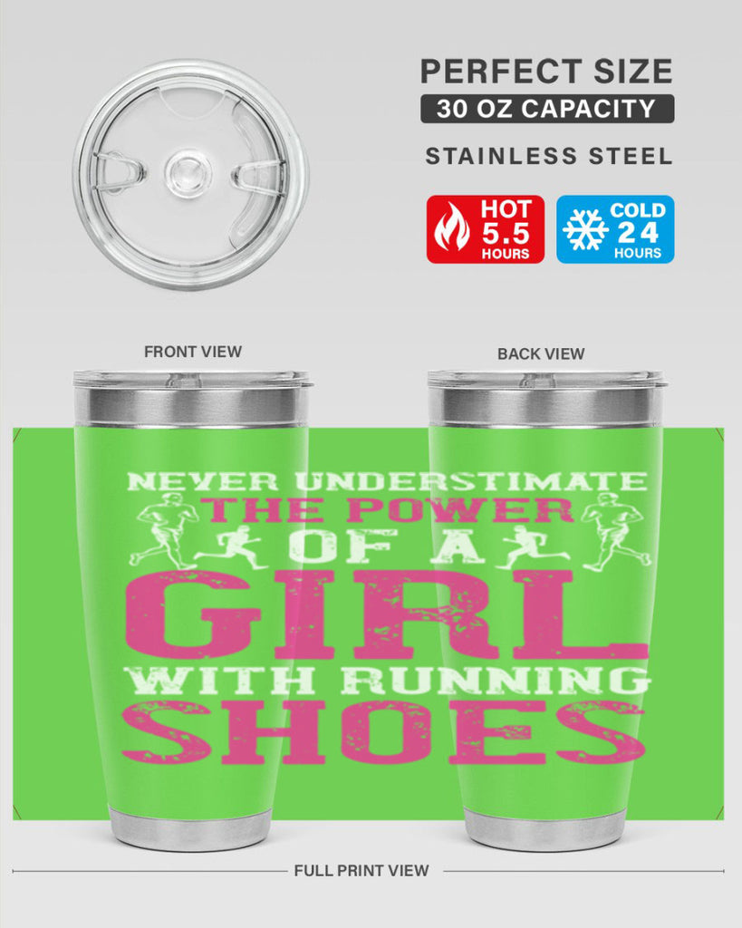 never understimate the power of a girl with running shoes 29#- running- Tumbler