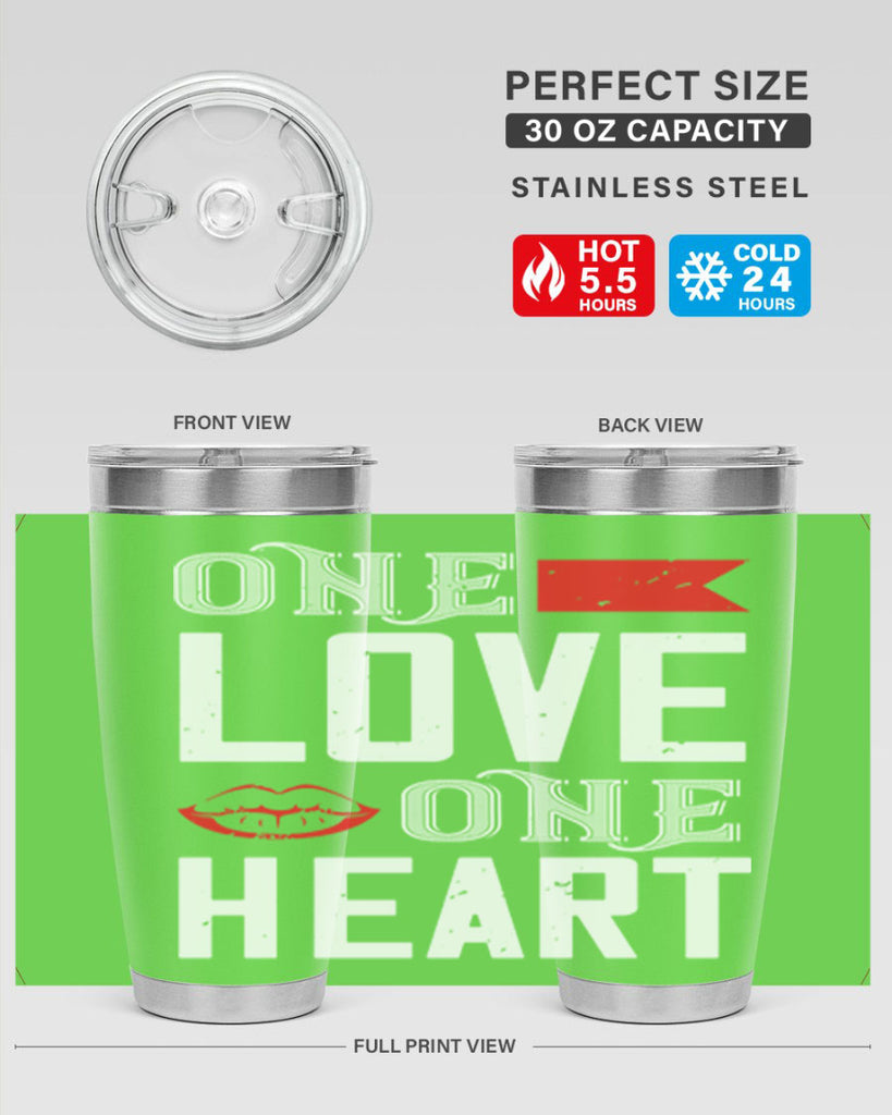 one love one heart 32#- valentines day- Tumbler