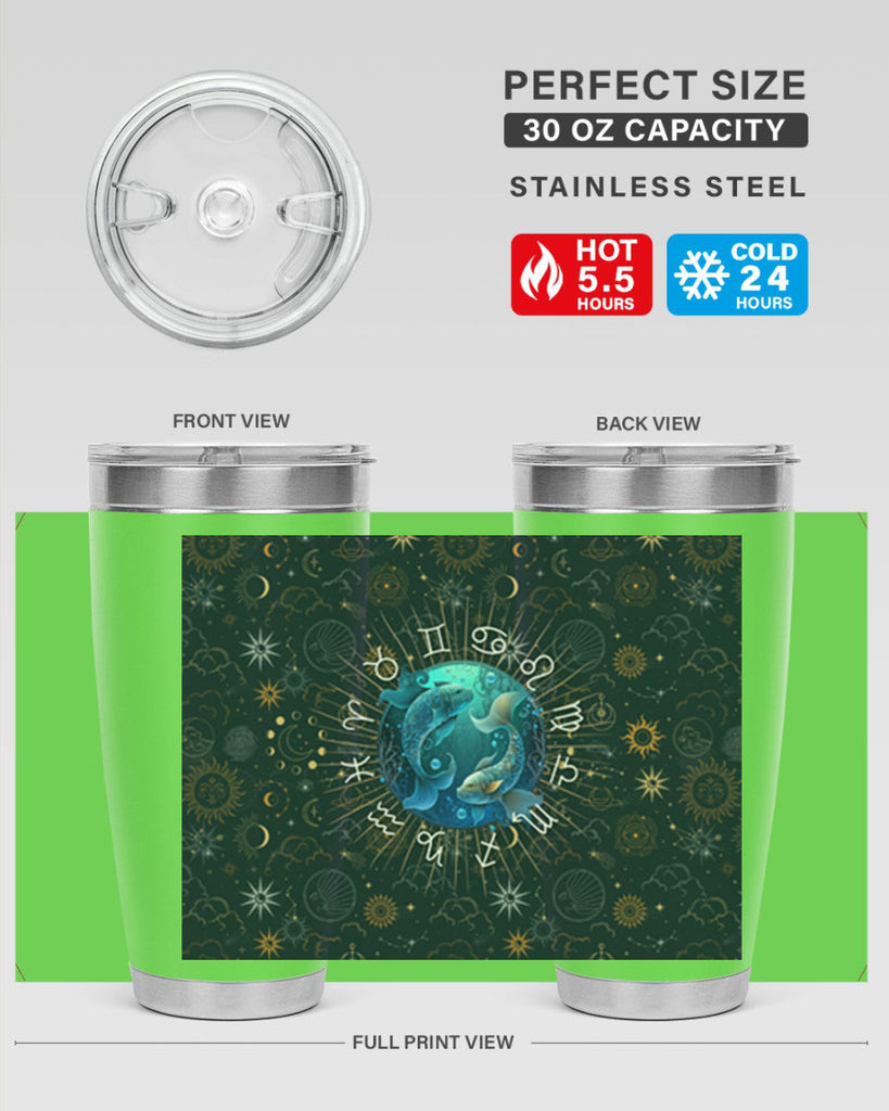 pisces Straight 366#- zodiac- Tumbler