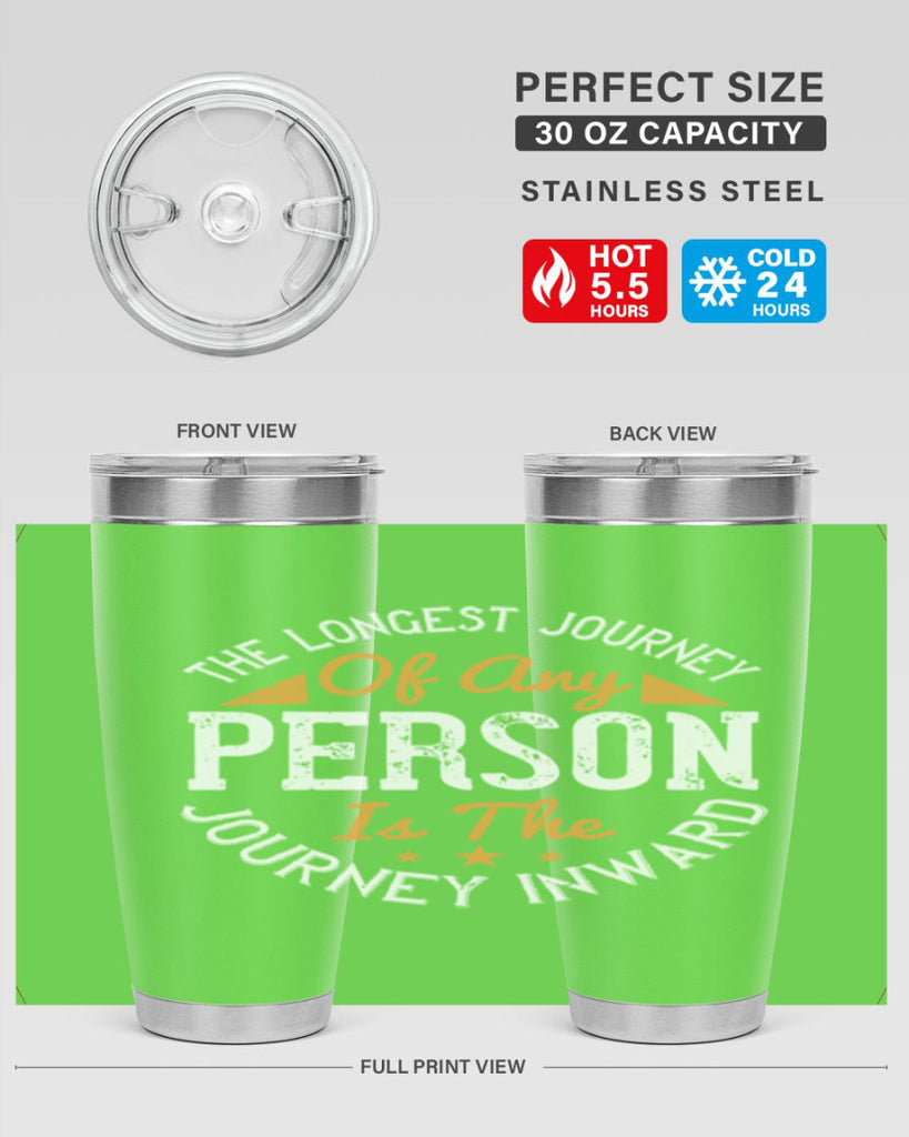 the longest journey of any person is the journey inward 60#- yoga- Tumbler