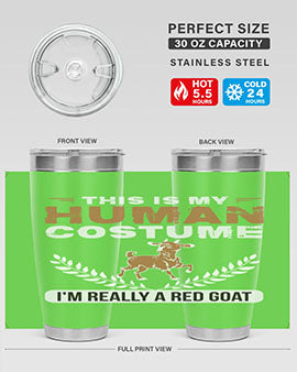 this is my human costume im really a red goat Style 1#- goat- Tumbler