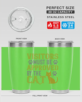 visitors must beapprovedby the cat Style 122#- cat- Tumbler