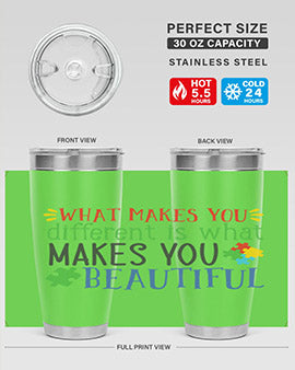 what makes you different is what makes you beautiful Style 3#- autism- Tumbler
