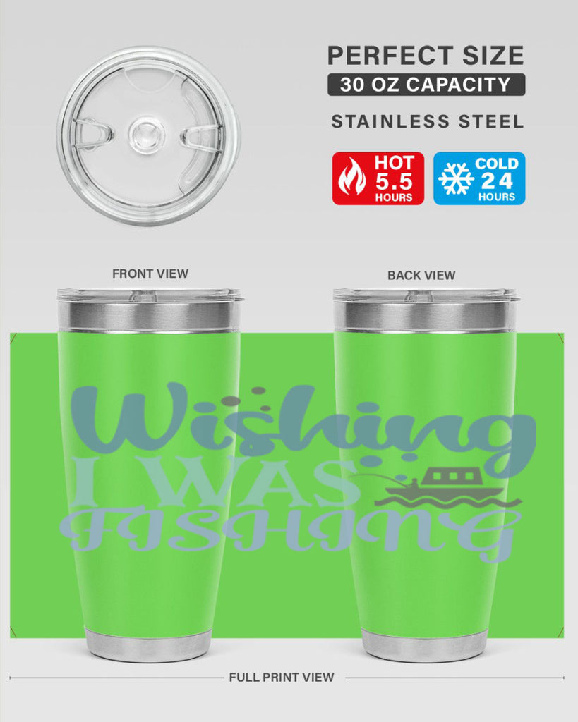 wishing i was fishing 190#- fishing- Tumbler