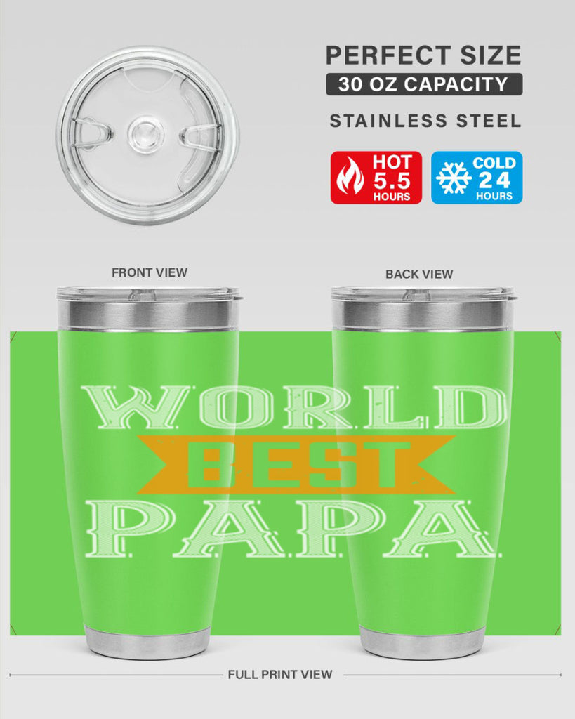 world best papa 1#- grandpa - papa- Tumbler