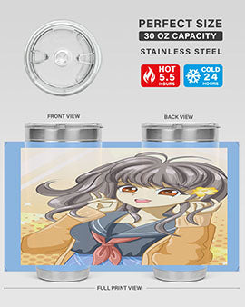 A beautiful and happy girl back to school 90#- anime- Tumbler