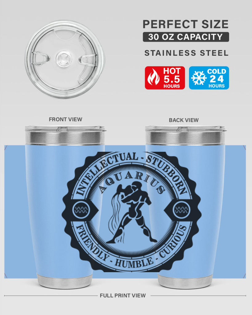 Aquarius balck 44#- zodiac- Tumbler